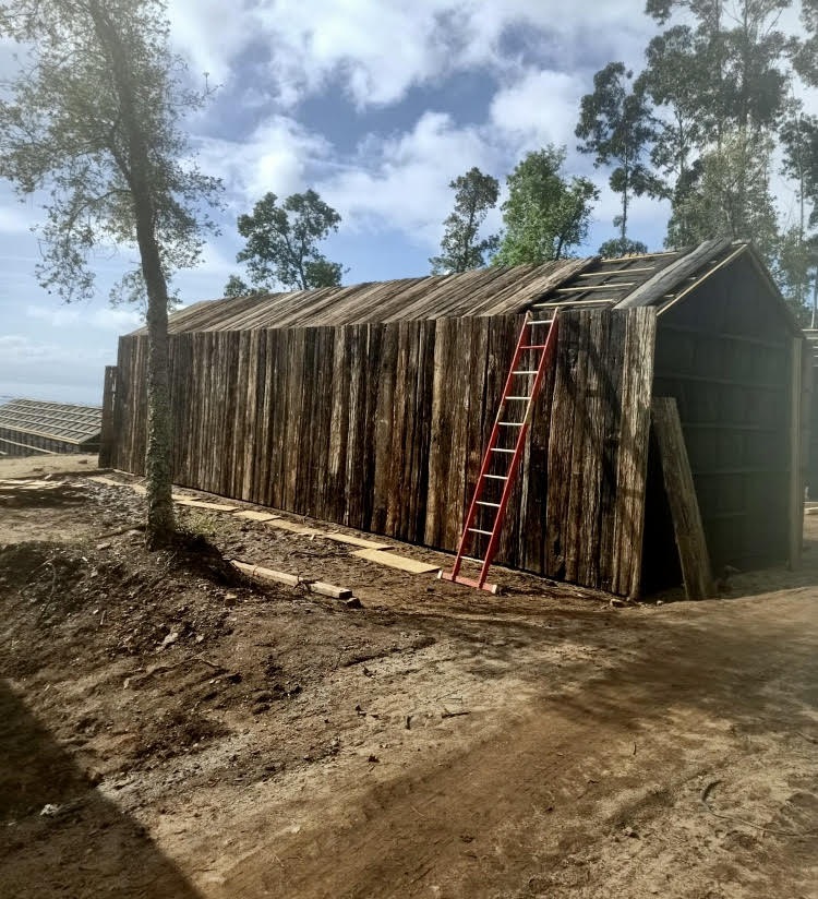 Revestimiento exterior de madera de batea reciclada del mar